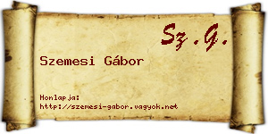Szemesi Gábor névjegykártya